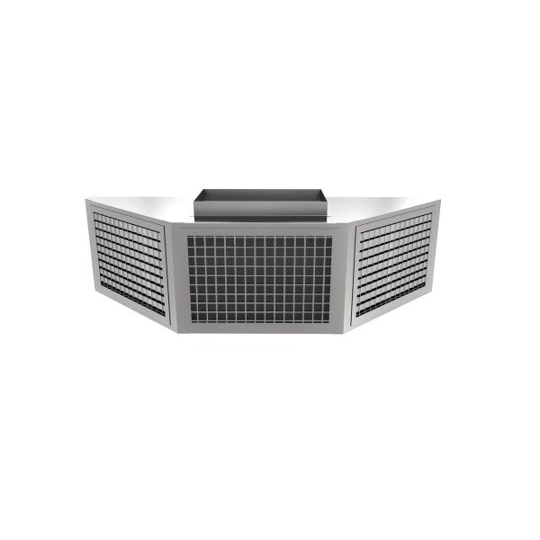 DBD-33 - Three-Sided, Three-Way Drop Box Diffusers with Grilles - KEES